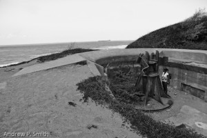 Remants of one of the six-inch coastal guns