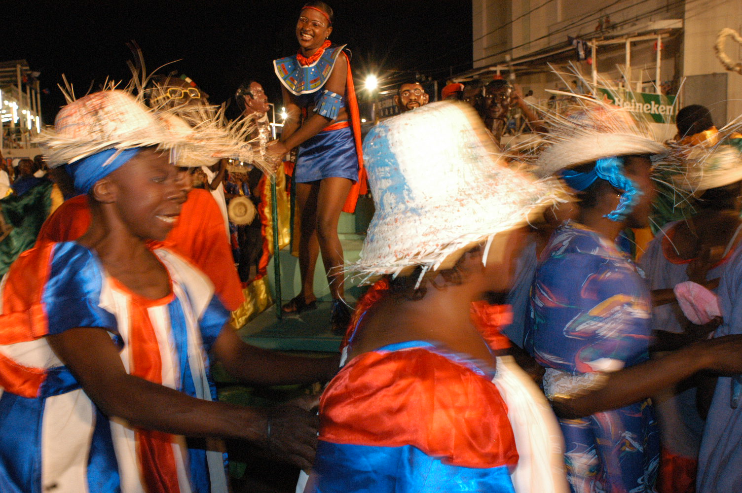 Haitians celebrate carnival on February 23, 2004 in Port-au-Prince as part of the 200th anniversary celebrations of the revolution which freed them from French rule. 