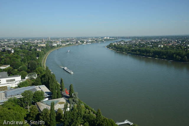 A view of the Rhine River from the UN Campus